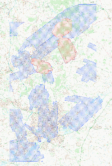 0.5m and 1m resolution combined LiDAR data coverage in Sherwood Forest 