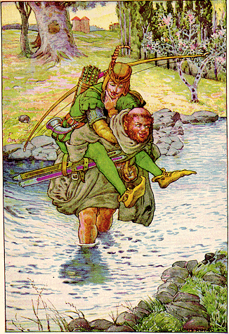 Friar Tuck and Robin Hood Sherwood Forest Fountain Dale