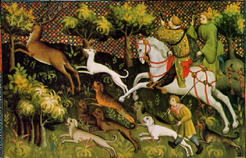 Medieval hunting scene