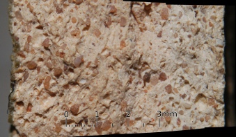 A Magnified section of a Medieval pot, showing the complex mineralogy Sherwood Forest Archaeology Project