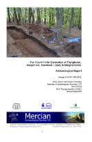 Thynghowe archaeological excavation report Sherwood Forest Nottinghamshire